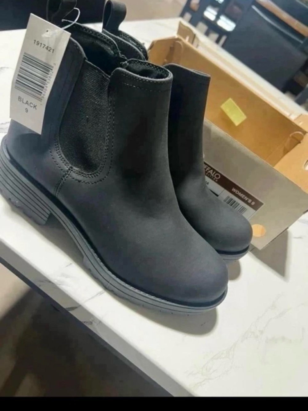 Buffalo David Bitton Anna Women’s Size 9 Black Chelsea Ankle Boots NWT